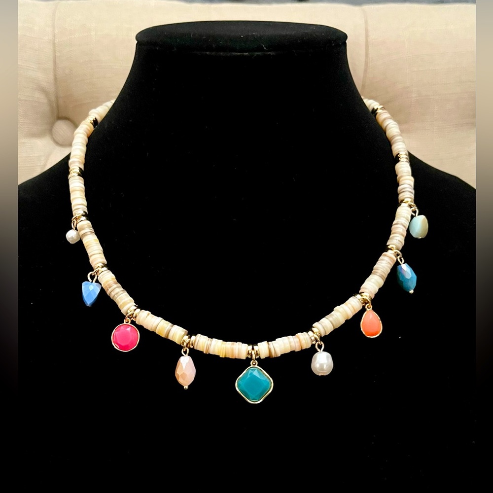 Gold-Tone Mixed Charm Beaded
Statement Necklace, 17" + 3" extender - Picture 11 of 12